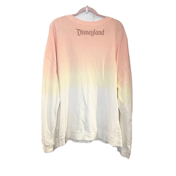 Disney Parks Disneyland Oliver & Company Mood Sweatshirt Pink Ombre Glitter 1X - Picture 3 of 6